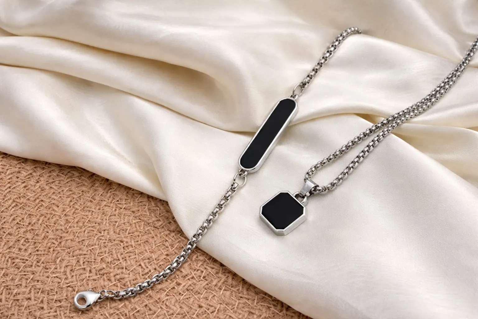 Men Pendent | Combo Set | Boys Fashion Chain | Hand Bracelet | Combo Gift Set "ham08"